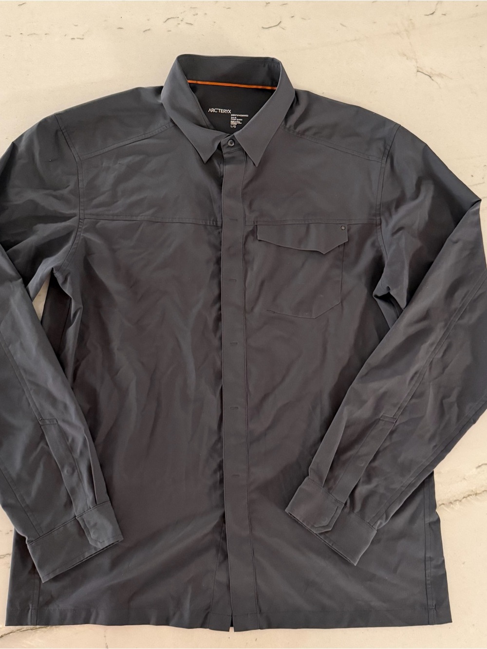 Arc'teryx Skyline Shirt Mens Large Long Sleeve Button Down Trim Fit Technical